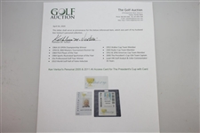 Ken Venturi's Personal 2005 & 2011 All Access Card for The President's Cup with Card