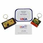 Ken Venturis Personal USGA Member Badge & Card with Two Disabled Veterans Member Keychains