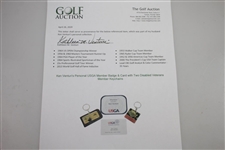 Ken Venturi's Personal USGA Member Badge & Card with Two Disabled Veterans Member Keychains
