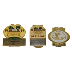 Ken Venturis Personal 1994 & 1995 Colonial Inv. Official Badges with 1994 Ameritech Senior CBS-TV