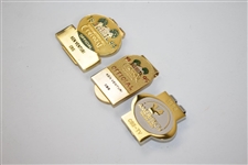 Ken Venturi's Personal 1994 & 1995 Colonial Inv. Official Badges with 1994 Ameritech Senior CBS-TV