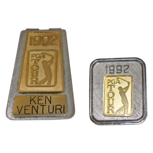Ken Venturi's 1992 PGA Tour Players Money Clip & Pin