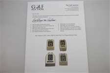 Ken Venturi's 2003, 2004, 2005 & 2006 PGA Tour Players Money Clips