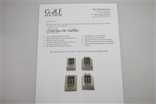 Ken Venturi's 2009, 2010, 2011, & 2012 PGA Tour Players Money Clips