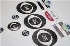Ken Venturi's Personal CBS Patches(3), Stickers(4) with 2002 Buick Inv. & AT&T Pebble Pro-Am(x2)