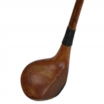 Leslie Brown Lee Wood Special Persimmon Head Brassie with Cross-Hatched Face