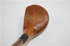 Leslie Brown Lee Wood Special Persimmon Head Brassie with Cross-Hatched Face
