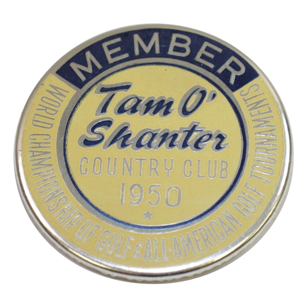 1950 Tam O'Shanter World Championship All-American Tournament Member Badge