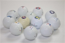 Twelve(12) Different PGA Tour Event Logo Golf Balls - Kemper Open, Las Vegas, & other