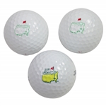 Two Masters Undated Golf Balls & One 2000 Masters Tournament Logo Golf Ball