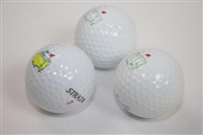 Two Masters Undated Golf Balls & One 2000 Masters Tournament Logo Golf Ball