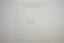 Original Bobby Jones at East Lake CC 1946 Polio Drive News Service Photograph