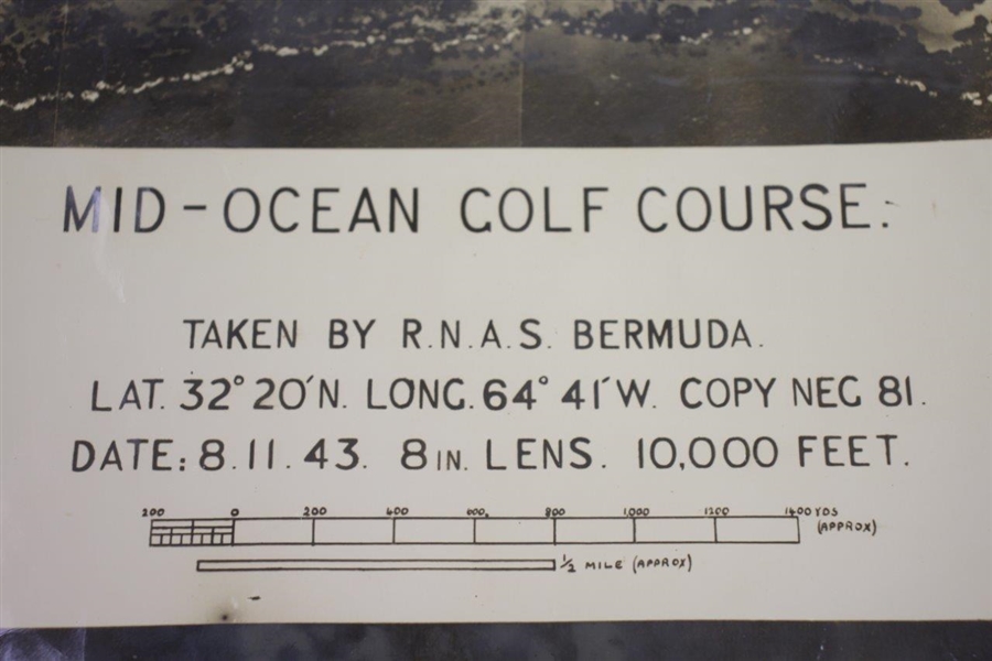 Circa 1943 Original British Government R.N.A.S. Aerial Photograph of Famed C.B. Macdonald Bermuda Mid-Ocean Course