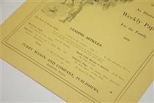 Complete 1894 The Youth's Companion with Original Sears Article The Game of Golf, Sports Little Known in America
