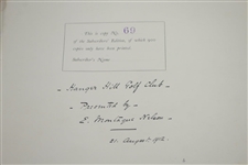 1912 'The Royal & Ancient Game of Golf' Ltd Ed #69 Book by Harold H. Hilton & Garden G. Smith