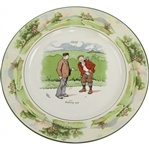 Circa 1930 Warwick Ware "Holing Out" Golf Plate by Artist Victor Vemmer