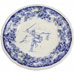 Vintage Blue & White Minton Golf Plate - Seldom Seen