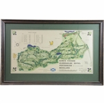 1967 Kings Course Gleneagles Visual Survey Depicted by Golf Architect James P Izatt - Framed