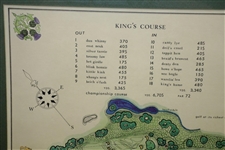 1967 King's Course Gleneagles Visual Survey Depicted by Golf Architect James P Izatt - Framed