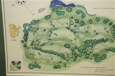 1967 King's Course Gleneagles Visual Survey Depicted by Golf Architect James P Izatt - Framed