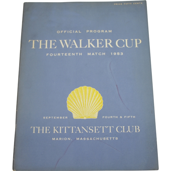 1953 Walker Cup at The Kittansett Club Official Program - USA 9-3