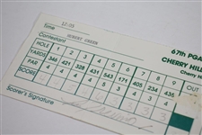 Hubert Green Signed Official Used 1985 PGA Championship FINAL RD Scorecard JSA ALOA
