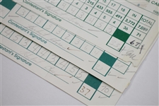 Hubert Green Signed Official Used 1985 PGA Championship Thurs-Fri-Sat Scorecards at Cherry Hills JSA ALOA