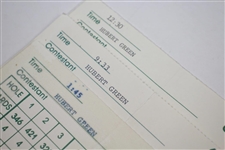 Hubert Green Signed Official Used 1985 PGA Championship Thurs-Fri-Sat Scorecards at Cherry Hills JSA ALOA