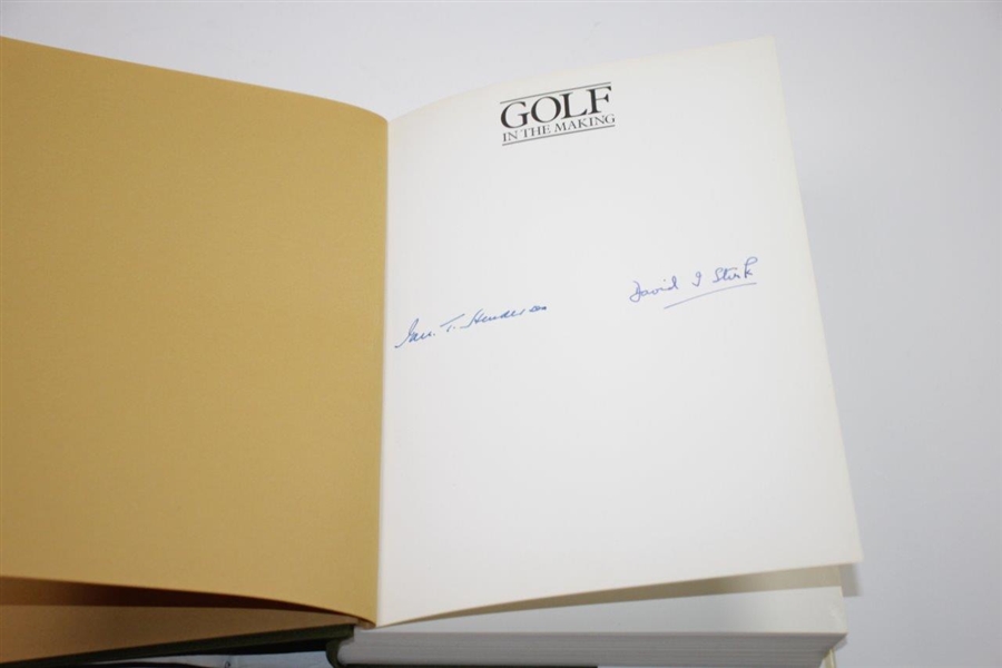 1979 'Golf in the Making' First Edition Book Signed by Authors Ian Henderson & David Stark