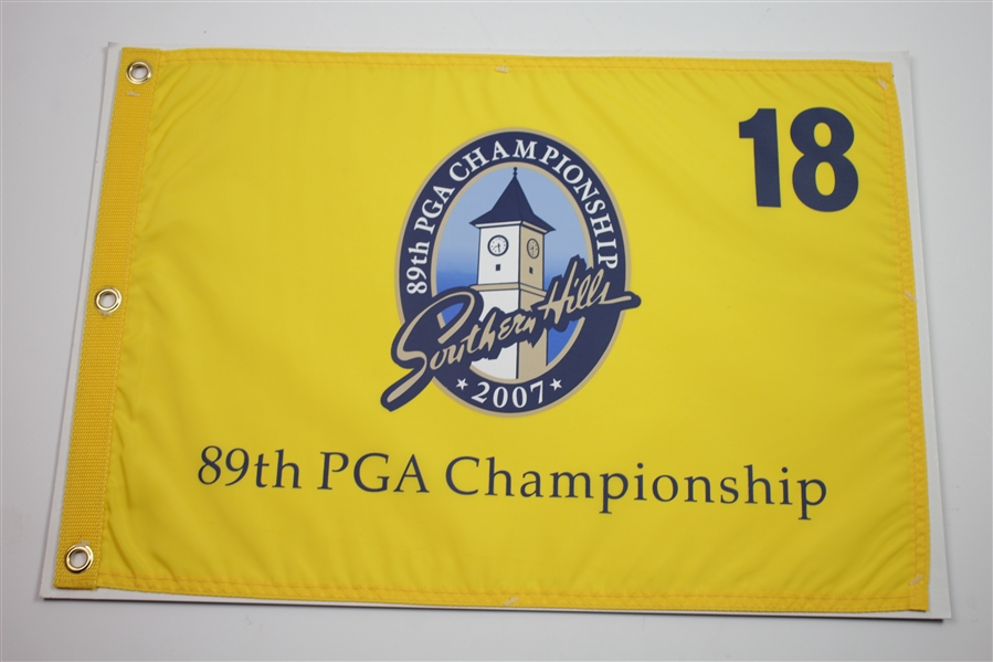 2007 PGA Championship at Southern Hills Yellow Screen Flag - Tiger Win