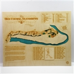 Wooden Map of The Old Course St. Andrews - 24" x 30" and Ready to Frame!