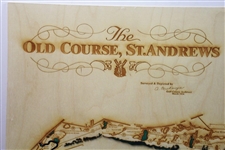 Wooden Map of The Old Course St. Andrews - 24 x 30 and Ready to Frame!