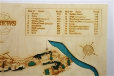 Wooden Map of The Old Course St. Andrews - 24 x 30 and Ready to Frame!