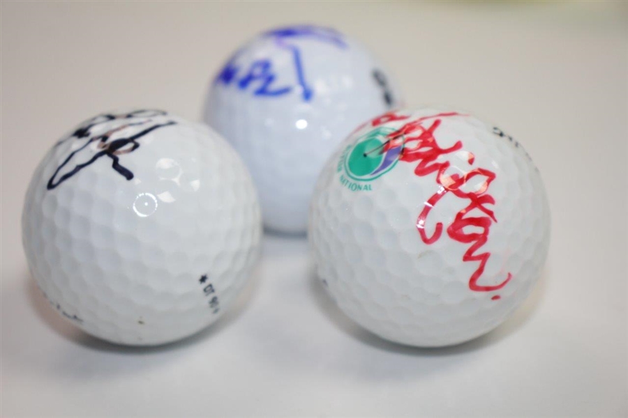 Major Winners Craig Stadler, Todd Hamilton and Lee Janzen Signed Golf Balls 