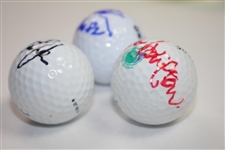 Major Winners Craig Stadler, Todd Hamilton and Lee Janzen Signed Golf Balls 