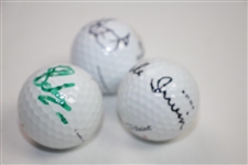 Hale Irwin, Charl Schwartzel and Ian Poulter Signed Golf Balls JSA ALOA