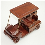 Classic Wooden Golf Cart - 10" x 5" x 7"