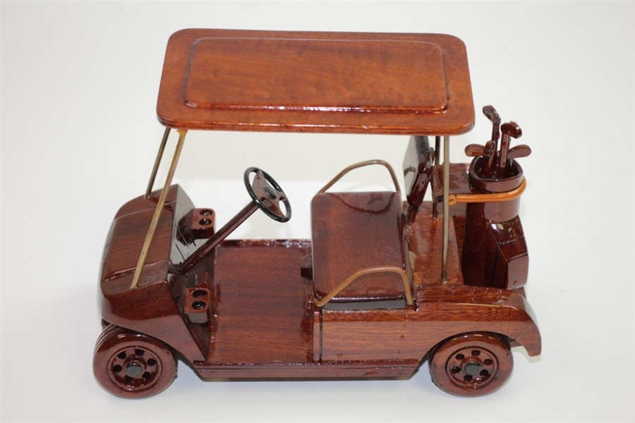 Lot Detail - Classic Wooden Golf Cart - 10 x 5 x 7