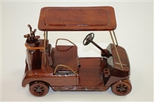 Classic Wooden Golf Cart - 10 x 5 x 7
