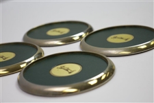 Classic Golfer Themed Coaster Set with Original Wood Stand/Holder