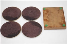 Classic Golfer Themed Coaster Set with Original Wood Stand/Holder