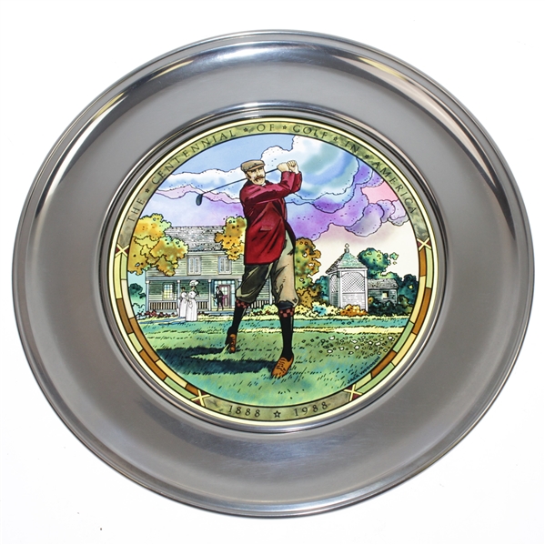 1888-1988 The Centennial of Golf in America Ltd Ed #362 Jefferson Pewter Plate