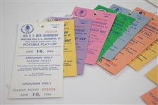 Two Complete 1986 US Open at Shinnecock Hills Ticket Sets in Original Envelopes
