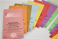 Two Complete 1990 US Open at Medinah Ticket Sets in Original Envelopes