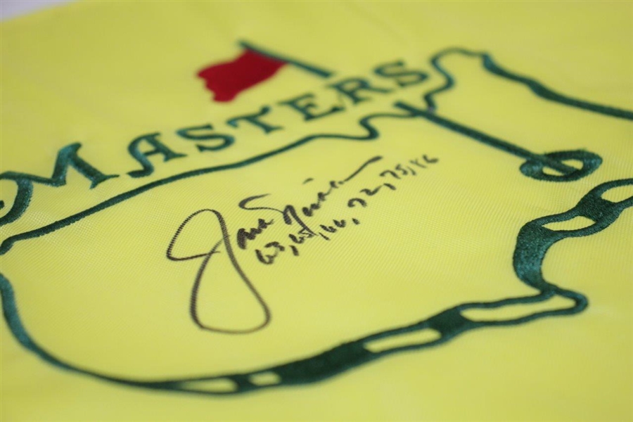 Jack Nicklaus Signed Masters Undated Flag with Years Won Notation JSA FULL #BB46116