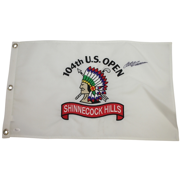 Retief Goosen Signed 2004 US Open at Shinnecock Hills Embroidered Flag JSA #N485243
