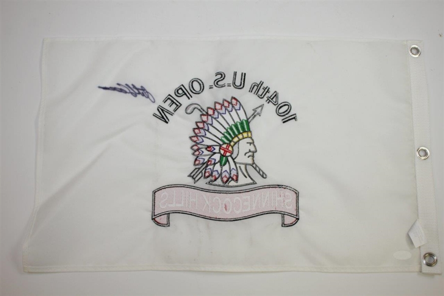 Retief Goosen Signed 2004 US Open at Shinnecock Hills Embroidered Flag JSA #N485243