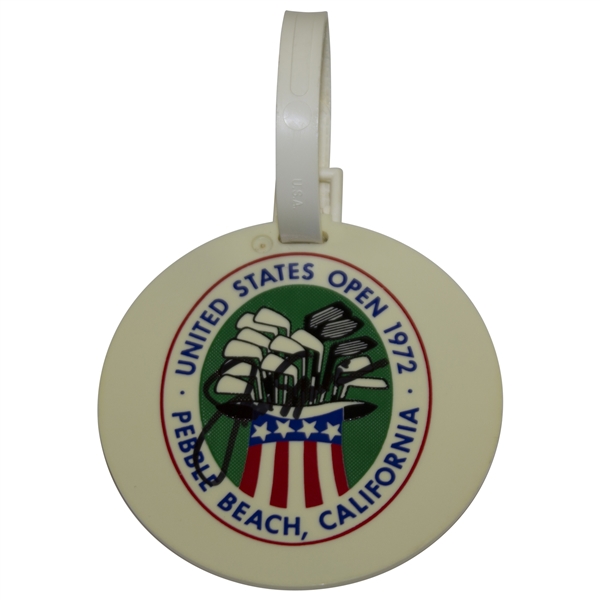 Jack Nicklaus Signed 1972 US Open at Pebble Beach Bag Tag JSA #CC83332