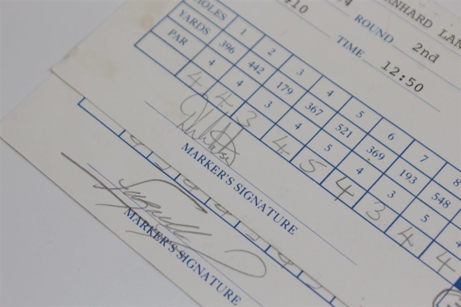 Fuzzy Zoeller & Bernhard Langer Signed 1984 The Honda Classic Official Scorecards JSA ALOA