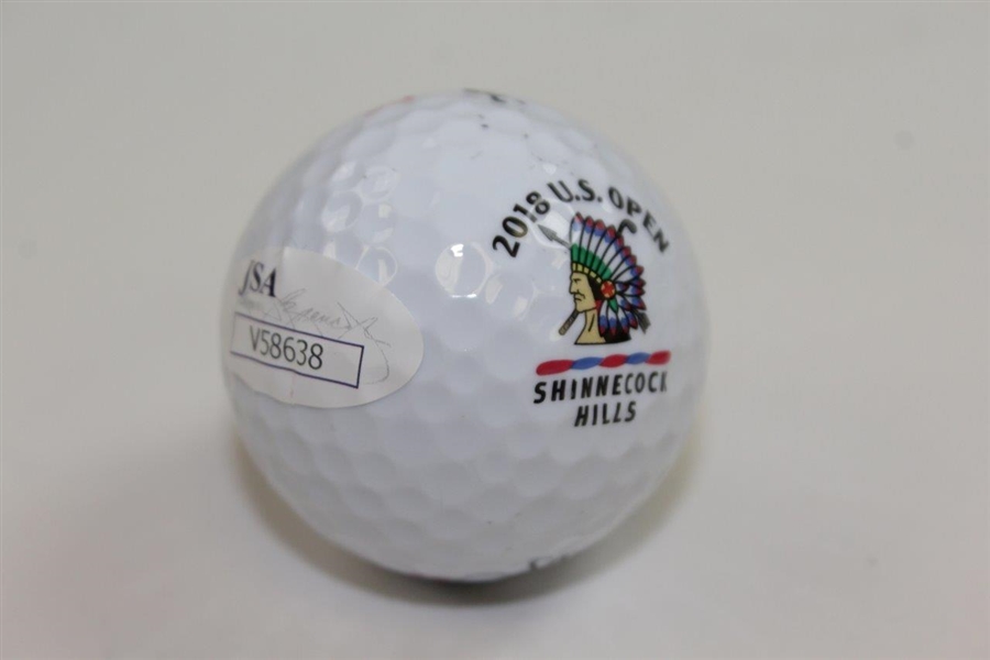 Dustin Johnson Signed 2018 US Open at Shinnecock Hills Logo Golf Ball JSA #V58638